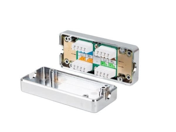 Lanberg - Anslutningsdosa - LSA-kontakt - CAT 6 - S/FTP - silver