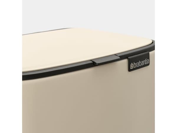 Brabantia Bo, 7 l, Rektangulær, Stål, Beige, Plast, Pedal