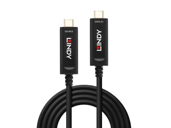 Lindy 38503, 15 m, USB C, USB C, Svart