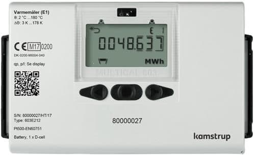 Kamstrup MULTICAL® 603 -lämpömittari 1,5 m3/h paluuvirtauksella