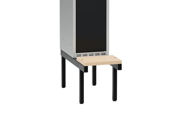 Benk/oppbevaring i bjørk, dobbel 300x800 mm