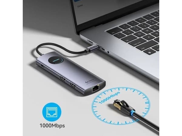 Vention USB-hubb 9-i-1 MST USB-C 4K 100W PD 5Gbps
