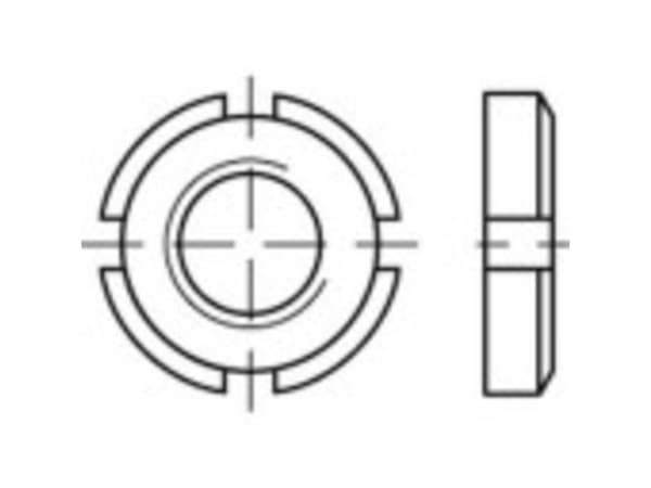 TOOLCRAFT låsmutter M145 29 mm DIN 981 stål 1 st