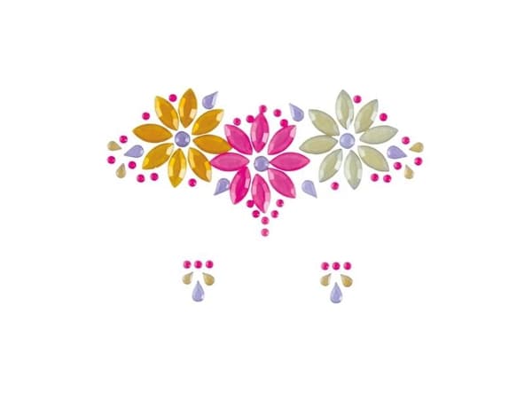 Ansigtssten neon blomster