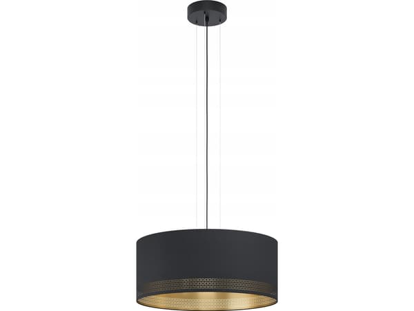 EGLO ESTEPERRA pendellampe 3L hullmønster sort/gull