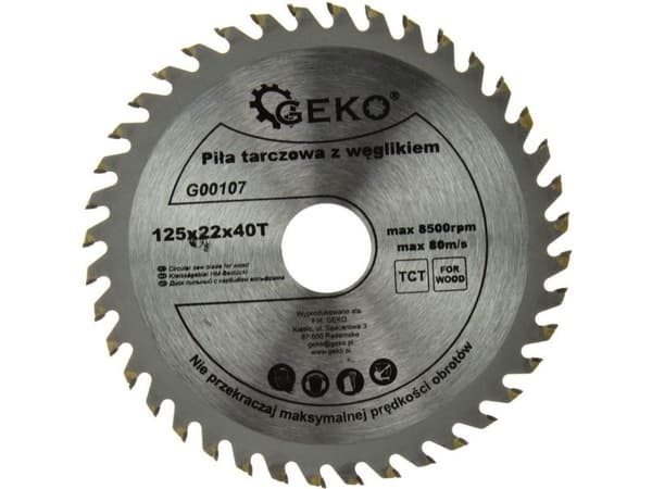 GEKO sirkelsag 125x22,2 x 40