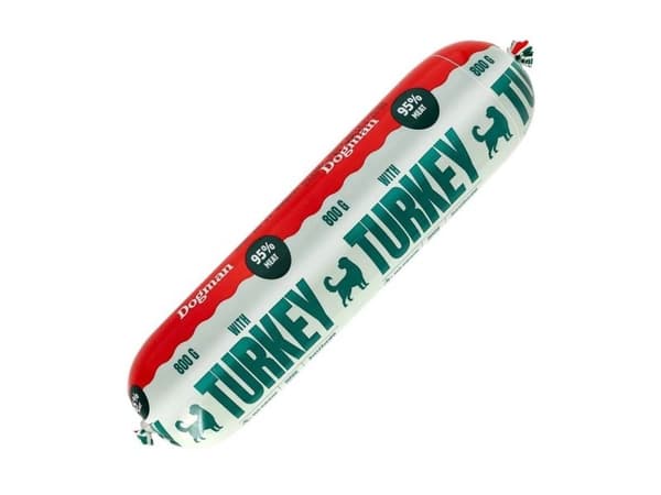 Dogman Turkey Sausage Våtfoder för hund 800g