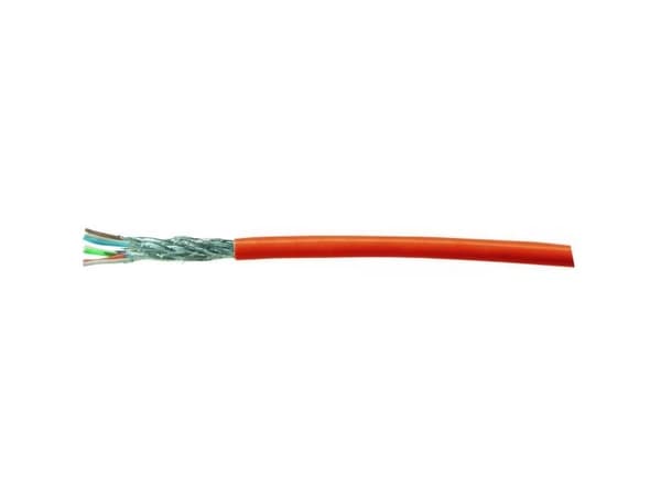 Strømkabel S/FTP 4 x 2 x 0.25 mm² Orange 50 m