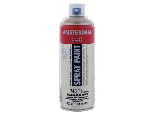 Amsterdam Spray Paint Black Transparent 745