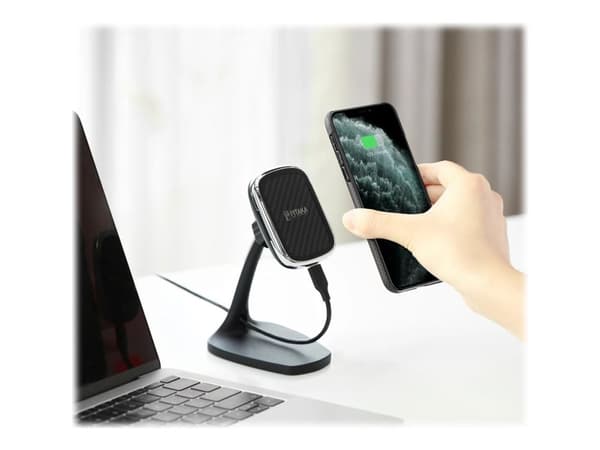 PITAKA MagEZ Mount Qi Desktop - Trådlöst laddställ - ebenholtssvart