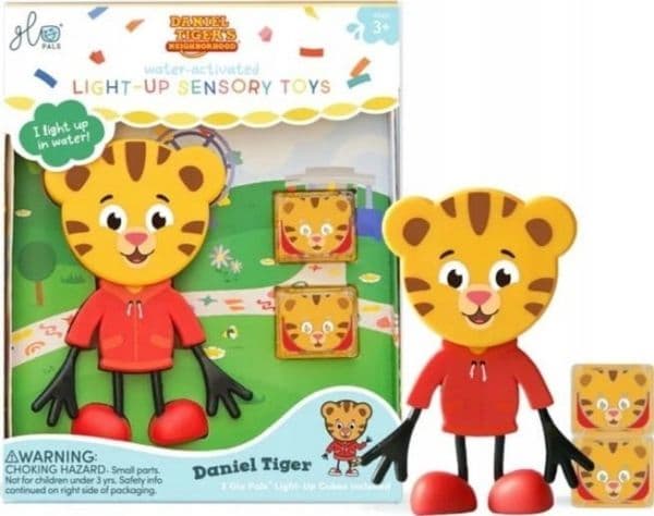 Glo Pals Glo Pals Tigger Daniel badfigur - set med två sensoriska kuber som lyser i vatten