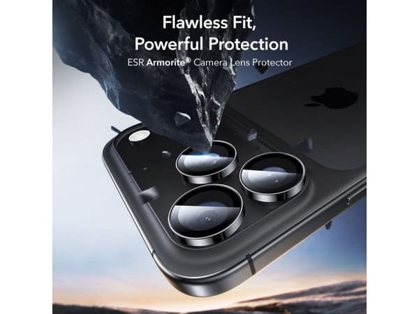 ESR beskyttelse til kamera ESR ARMORITE CAMERA PROTECTOR for iPhone 14 Pro / Pro Max / 15 Pro / Pro Max / 16 Pro / Pro Max / 17 Pro / Pro Max sort