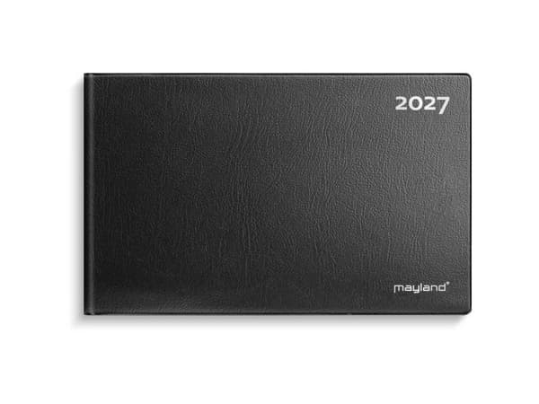 Mini bordsalmanacka svart vinyl 2027