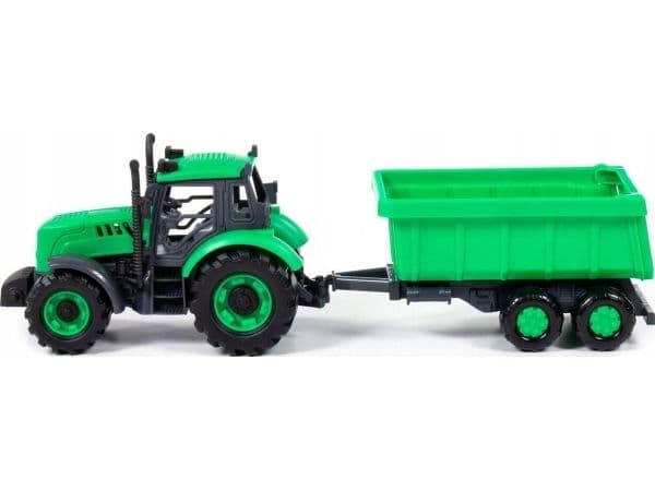 Traktor med tipp 37x10x11cm, grön