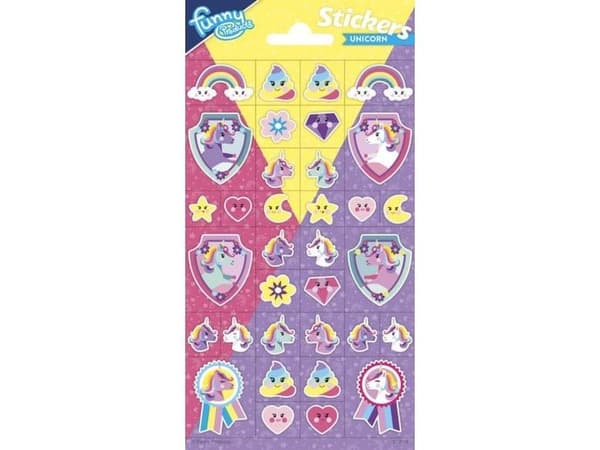 Enhjørning glimmer stickers