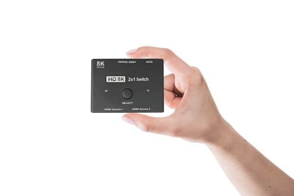 Alcasa HDMI Switcher, HDMI, Sort, Metall, 7680 x 4320, Data, Gull