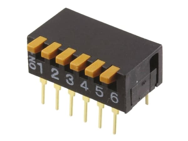 Omron DIP-switch Poltal 6 THT 1 st väska