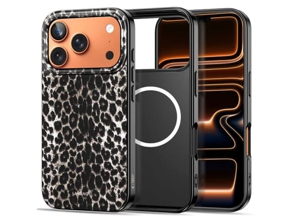 Tech-Protect Lamano MagSafe case for iPhone 17 Pro Max - black and brown
