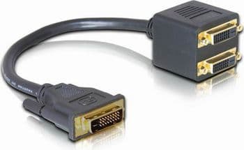 Delock - DVI-adapter - DVI-D (hann) til DVI-D (hunn) - 20 cm