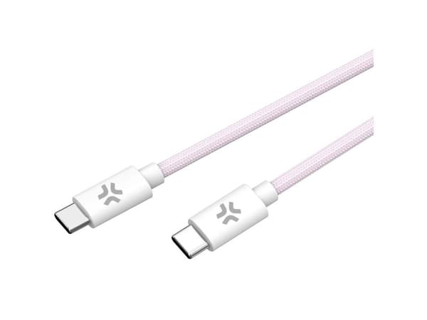 USB-C - USB-C kaapeli 60W 1,5 m Vaaleanpunainen