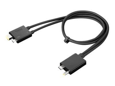Lenovo Split Kabel - Thunderbolt kabel (han) (han) - Thunderbolt 3 - 67 cm - sort - CRU