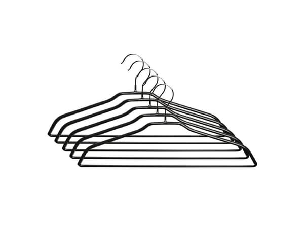 Domoletti PVC DIPPED HANGER LSMD025 BLACK, 5-pack