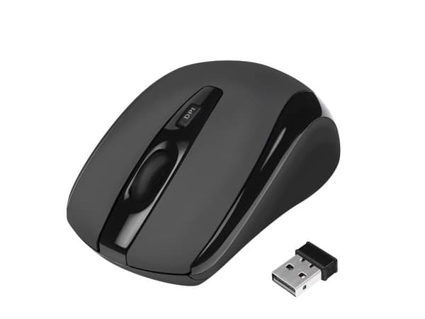 2Direct ID0031, Molempikätinen, Optinen, Langaton RF, 1600 DPI, musta