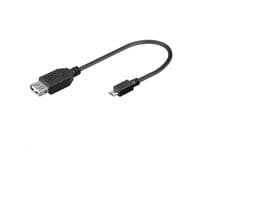 MicroConnect - USB-kabel - Micro-USB type B (hann) til USB (hunn) - USB 2.0 OTG - 20 cm