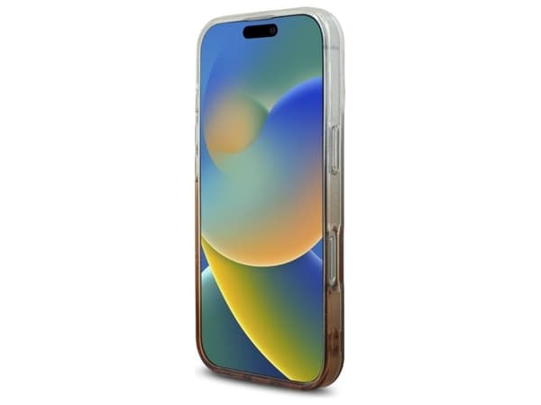 Guess IML Glitter Gradient MagSafe iPhone 16 Pro-deksel - brun