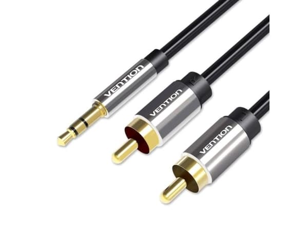 Vention cable Cable 2xRCA (Cinch) jack to 3.5mm Vention BCFBJ 5m (black)