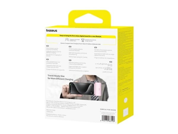 Powerbank OS-Baseus Compact IP 5000mAh 20W (rosa)