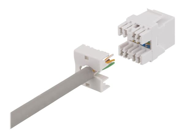 DELTACO - Modulär insättning - CAT 6 - RJ-45 - vit