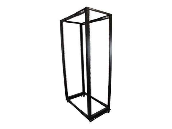 Startech 42U 19" Open Frame Server Rack, 4 Post Adjustable Depth 23-41" Mobile, Free Standing Rolling Network/Computer Equipment Data Rack, Dell Po...