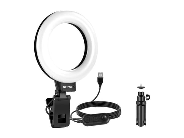 Neewer ringlampe med klips 5” / bordstativ BR60
