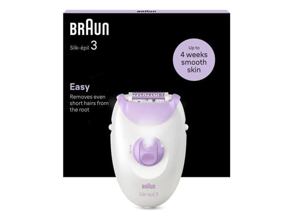 Braun Silk-épil 3 3-000 vit-violett epilator