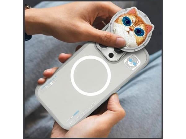 Nimmy Glasses Cool Cat MagSafe Case for iPhone 16 Pro Max - Gray