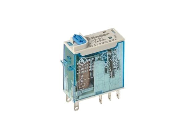 Plug relä Industrial S46.52, 2P, 8A 12V DC, med LED