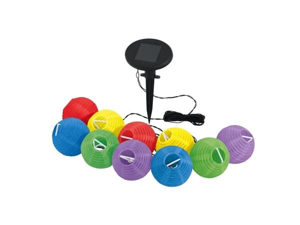 EGLO solcellekjede 10L kule multi