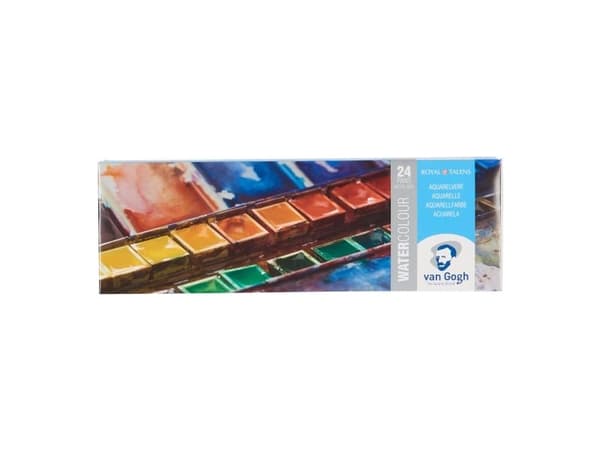 Van Gogh akvarell metallfodral-set | 24 half pans