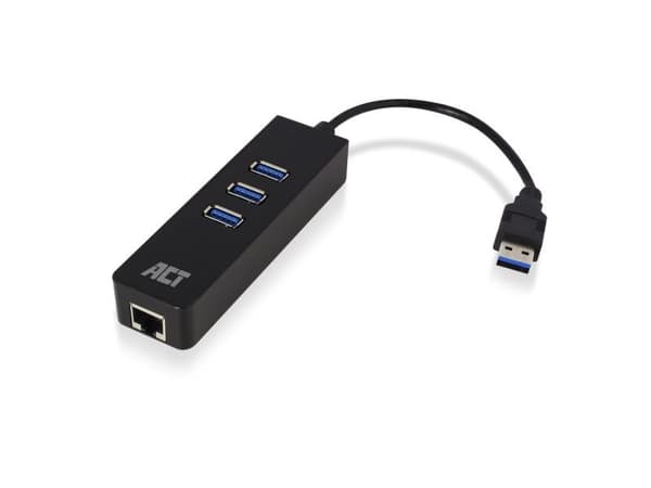 ACT USB hub 3.0 3 port USB-A, Gigabit ethernet
