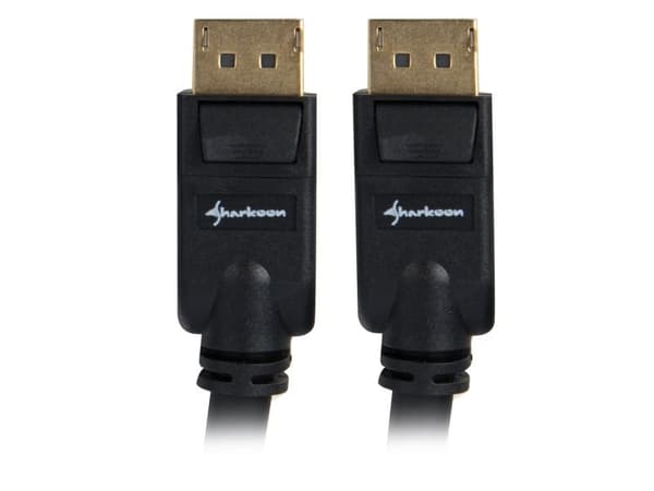 Sharkoon DisplayPort-kabel 1.3 4K svart 2 m