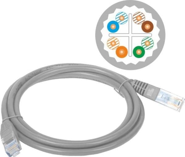 A-LANtec Patch-ledning U/UTP kat.6A LSOH 5,0m grå ALANTEC