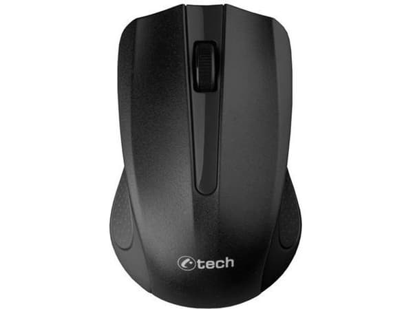 C-TECH WLM-01, Ambidextrous, Optisk, RF Trådlös, 1200 DPI, Svart