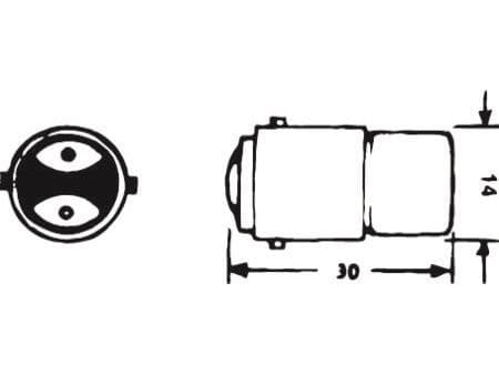 Glødelampe dværglampe 5W BA15 260V 16x35mm
