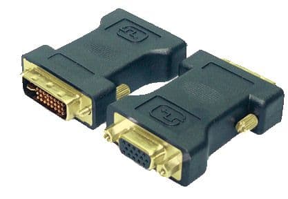 LogiLink AD0001, VGA, DVI-I, Svart