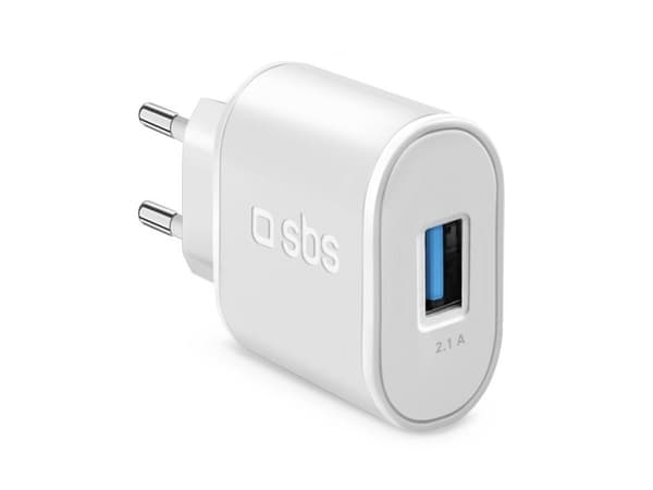 SBS TETR1USB2AWFAST 10W USB-A vegglader - hvit