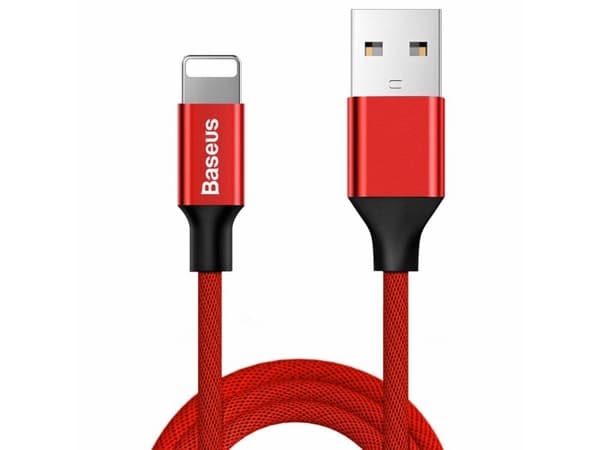 Baseus Yiven, 1,8 m, Lightning, USB A, Uros, Uros, Punainen