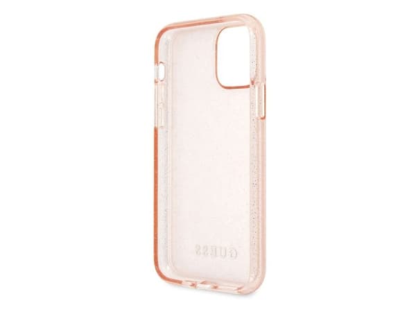Guess GUHCN65PCGLPI hardt etui til iPhone 11 Pro Max - rosa/rosa glitter