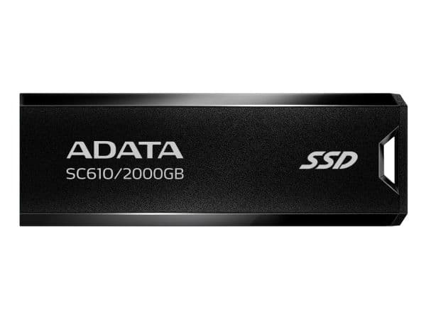 ADATA SC610 - USB flash-enhet - 2 TB - USB 3.2 Gen 2 - svart