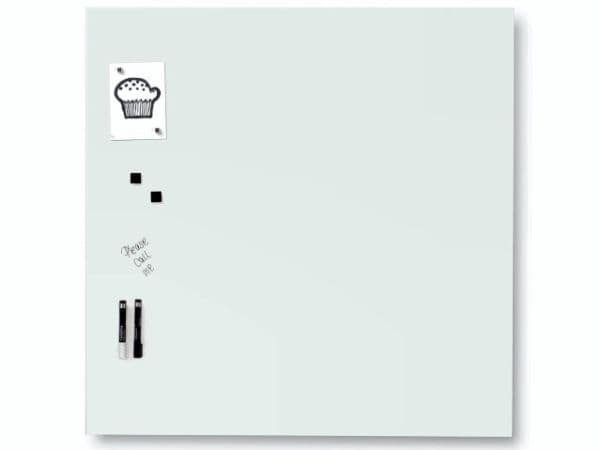 Magnetisk glastavle 100 x 100 cm hvid